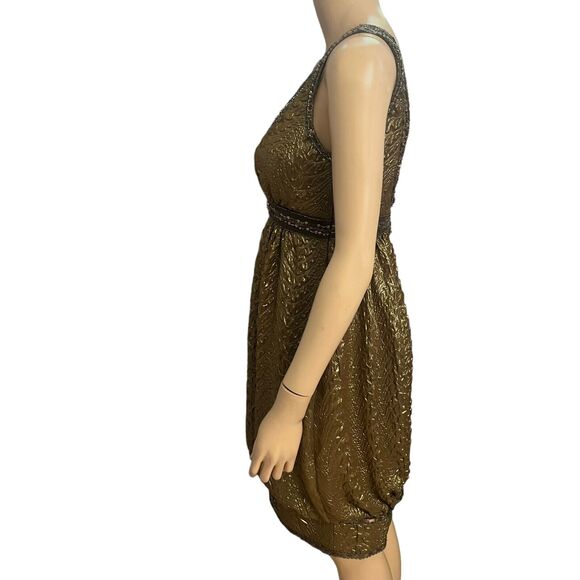 NEW Y2K Sue Wong Nocturne Beaded Cocktail Dress Fairy Whimsigoth Crinkle - Picture 7 of 14